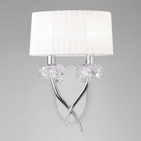 Aplique de pared 2 luces burbujas de cristal