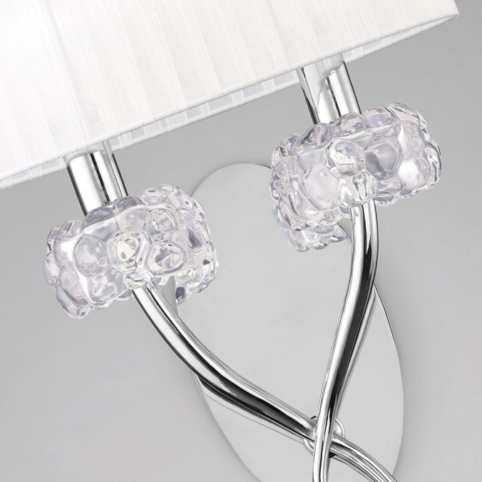 Aplique de pared 2 luces burbujas de cristal