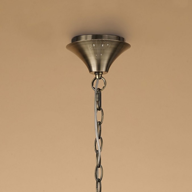 Lámpara techo clásica3 luces 50cm burbujas de cristal