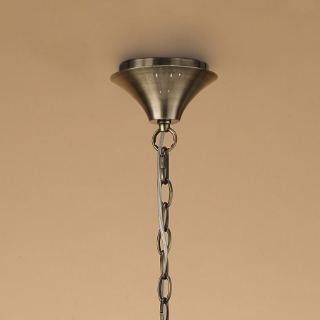 Lámpara techo clásica3 luces 50cm burbujas de cristal