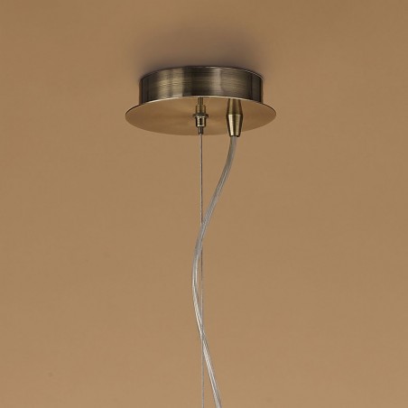 Colgante de techo clásico 55cm pantalla organza blanca