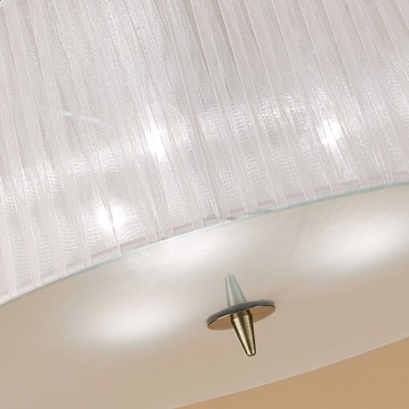 Plafón de techo clásico 55cm pantalla organza blanca