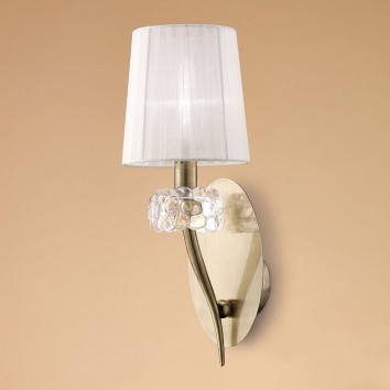 Aplique de pared clásico 1 luz  burbujas de cristal
