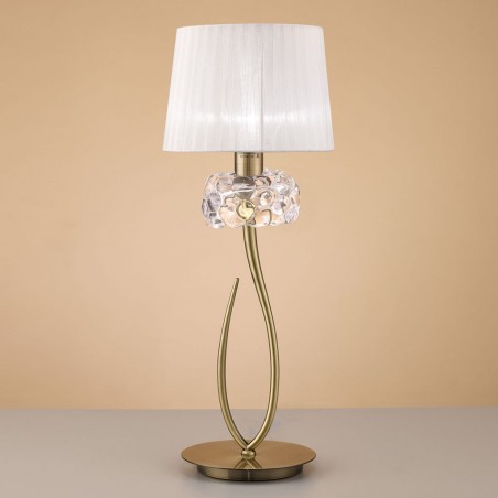 Lámpara de mesa clásica 65cm burbujas de cristal