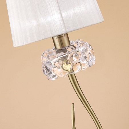 Lámpara de mesa clásica 65cm burbujas de cristal