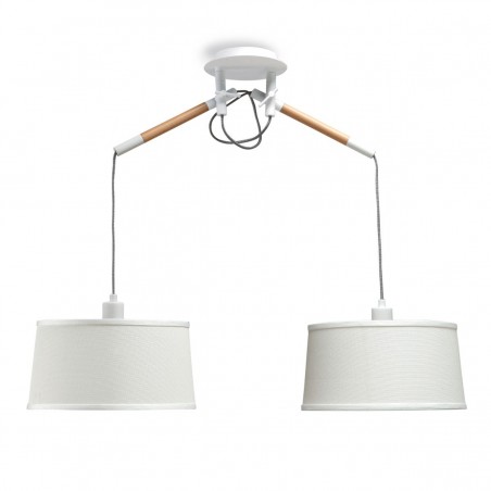 Lámpara de techo colgante 2 luces estilo nórdico
