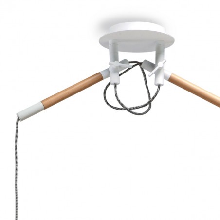 Lámpara de techo colgante 2 luces estilo nórdico