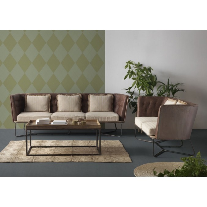 Sofá Vintage 2 plazas 173cm estructura de hierro