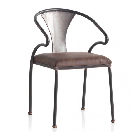 Silla estilo industrial 48x52x77h en hierro