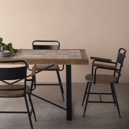 Mesa comedor 195x90cm cerámica vintage