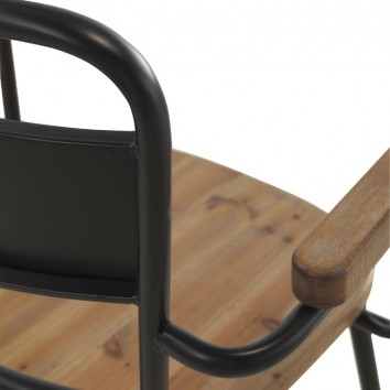 Silla vintage 54x54x82h en hierro y abeto 2