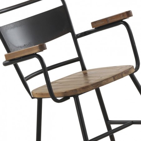 Silla vintage 54x54x82h en hierro y abeto