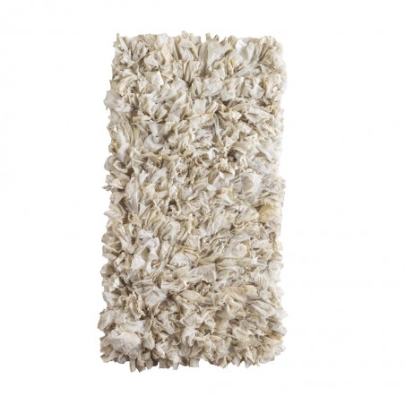 Alfombra trapillo blanco roto 60x120cm