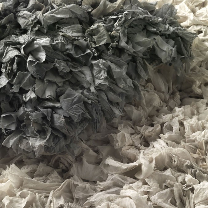 Alfombra trapillo gris claro 60x120cm