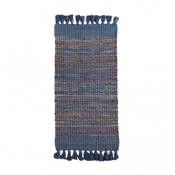 Alfombra flecos hilo multicolor 60x120cm