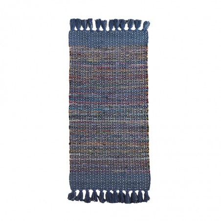 Alfombra flecos hilo multicolor 60x120cm