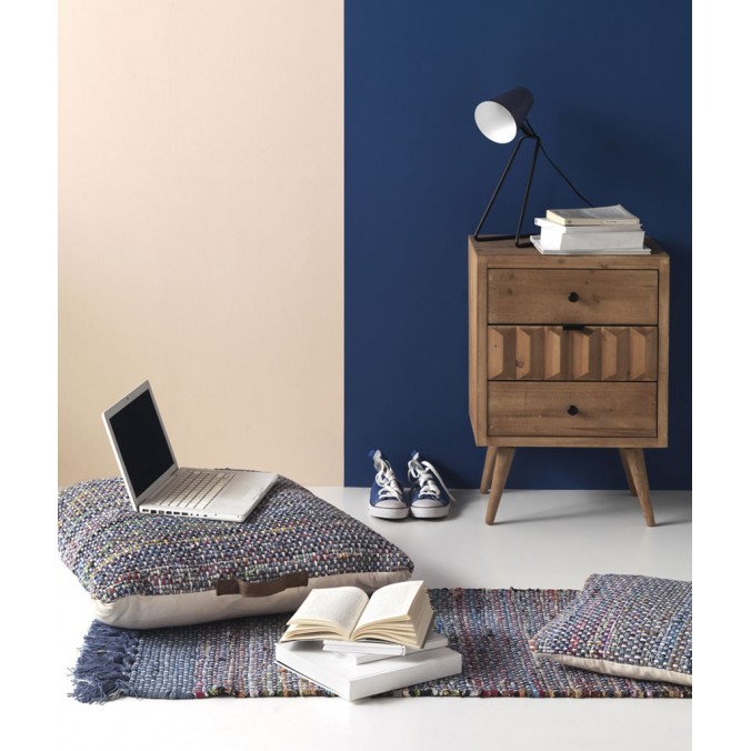 Alfombra flecos hilo multicolor 60x120cm Alfombra flecos hilo multicolor 60x120cm