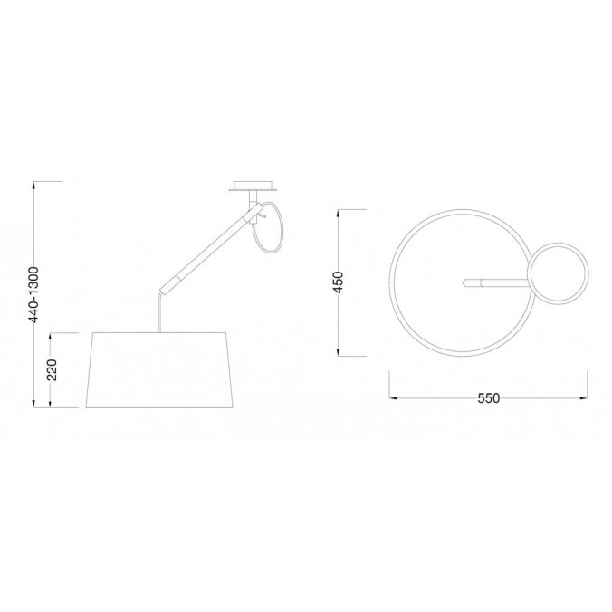 Lámpara de techo colgante 1 luz estilo nórdico