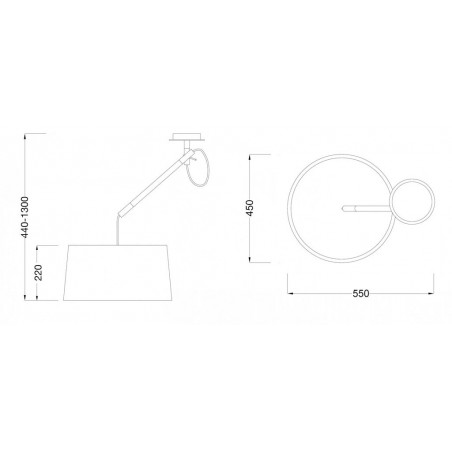 Lámpara de techo colgante 1 luz estilo nórdico