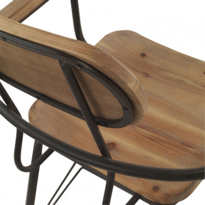 Silla vintage 58x55x84h  abeto y metal