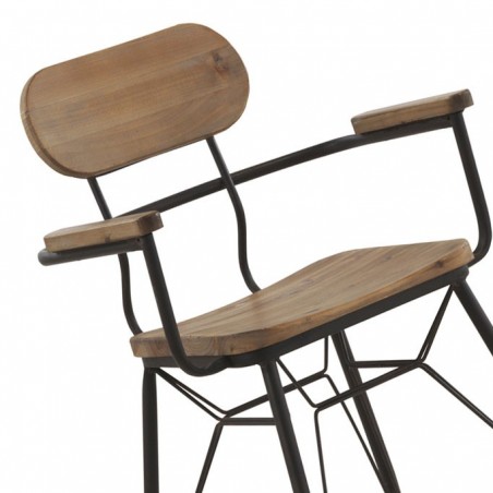 Silla vintage 58x55x84h  abeto y metal