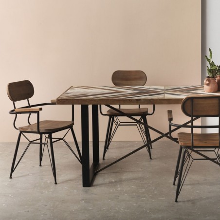 Mesa comedor 180x90 estilo vintage industrial