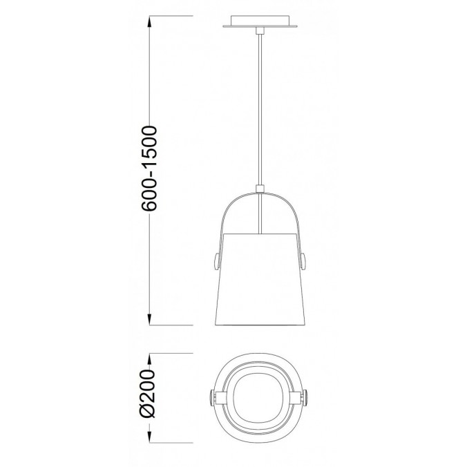 Colgante de techo 1 luz estilo nórdico