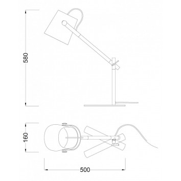 Lámpara de mesa orientable estilo nórdico 2