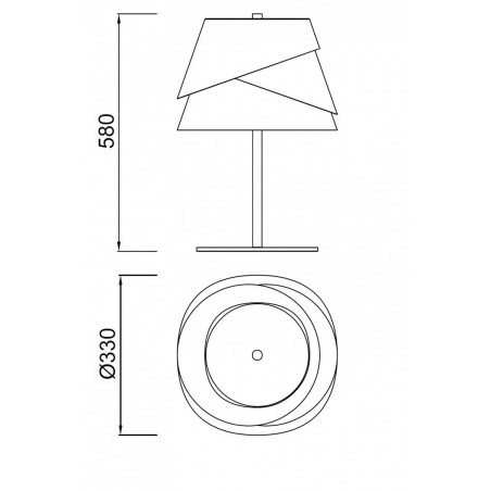 Lámpara de mesa ALBORAN 58cm