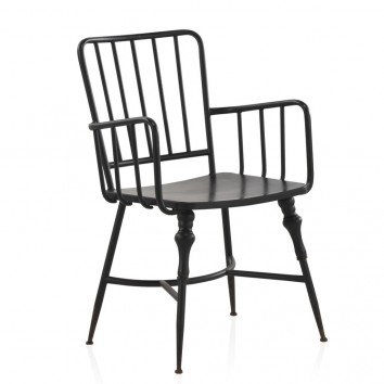 Silla vintage 57x54x87h  abeto y metal