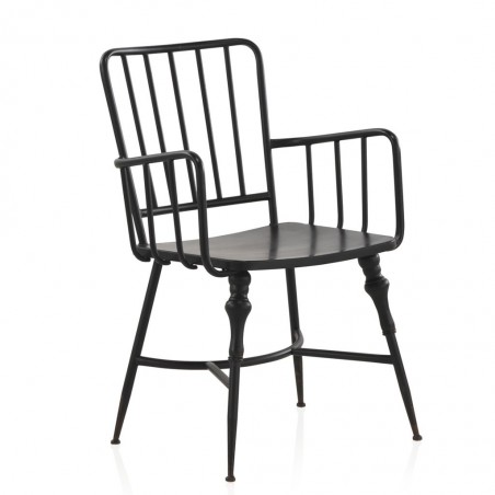 Silla vintage 57x54x87h  abeto y metal