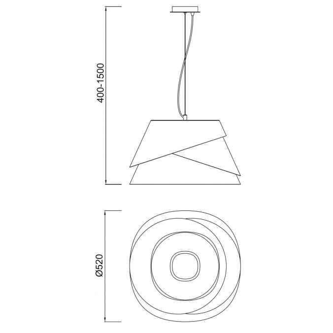Lámpara colgante de techo ALBORAN 52cm