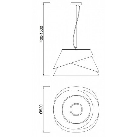 Lámpara colgante de techo ALBORAN 52cm