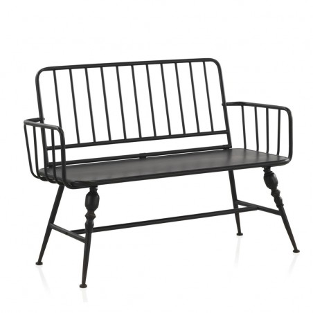 Banco vintage 121x54x87h  abeto y metal