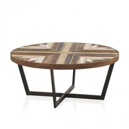 Mesa de centro 80x35 estilo vintage industrial