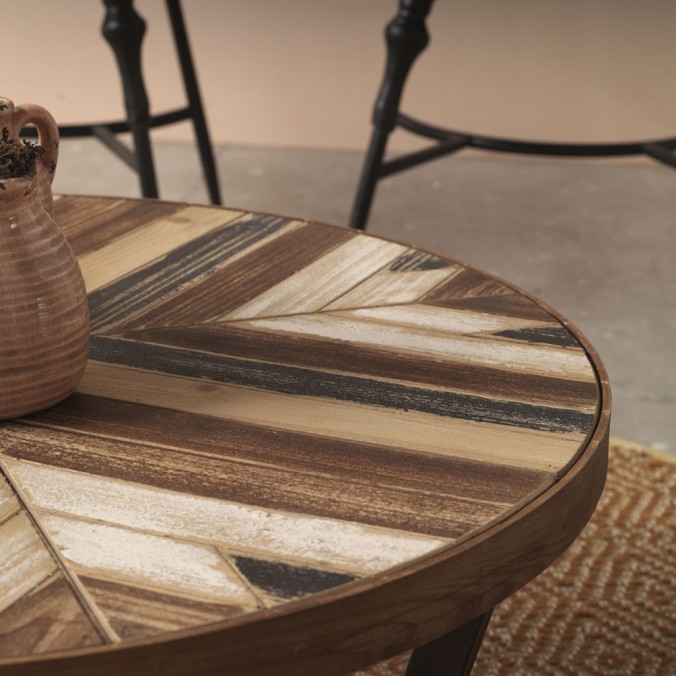 Mesa de centro 80x35 estilo vintage industrial