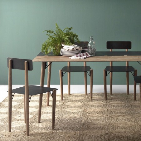 Silla estilo industrial 49x47x82h en metal