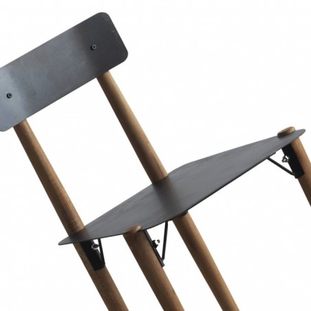 Silla estilo industrial 49x47x82h en metal