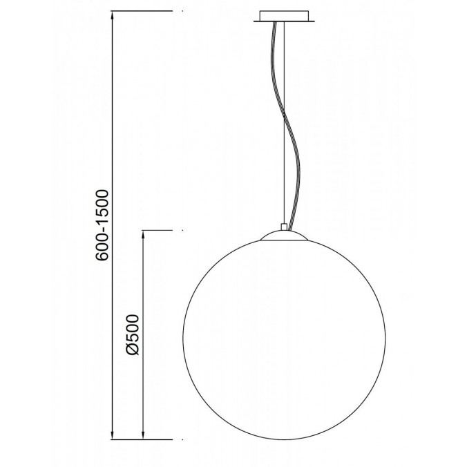 Colgante de techo bola brillante 50cm Colgante de techo bola brillante 50cm