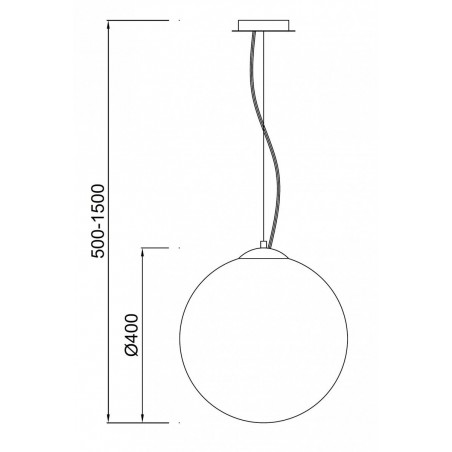 Colgante de techo bola brillante 40cm