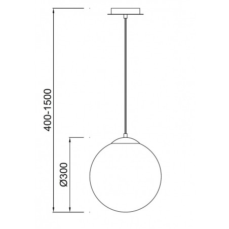 Colgante de techo bola brillante 30cm