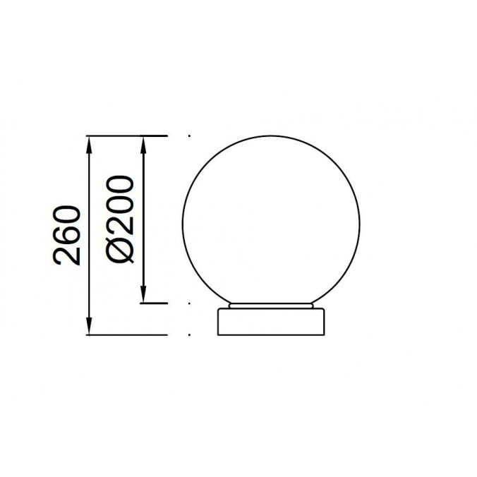 Lámpara mesa bola brillante 20cm