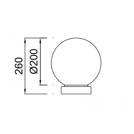 Lámpara mesa bola brillante 20cm