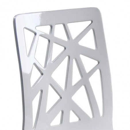 Silla de madera lacada y acero