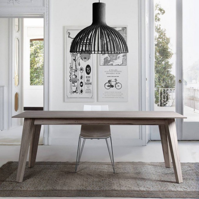 Silla diseño madera y acero