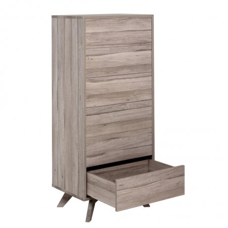 Chifonier estilo nordico con patas roble blanco