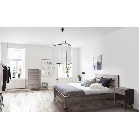 Cómoda estilo nordico con patas roble blanco