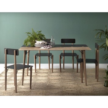 Mesa de comedor estilo industrial 150x90x75h en metal 2