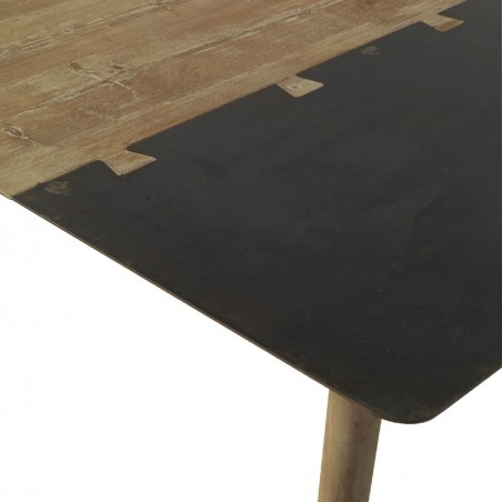 Mesa de comedor estilo industrial 150x90x75h en metal