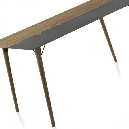 Mesa de comedor estilo industrial 150x90x75h en metal